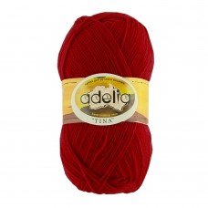 Пряжа ADELIA "TINA"   100\% акрил   5 шт. х  100 г  308 м ± 10 м №027 т.красный
