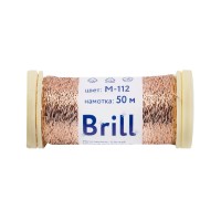 Нитки для вышивания "Gamma"   "Brill" мулине М   металлик   100\% полиэстер   5 x  50 м M-112 под бронзу