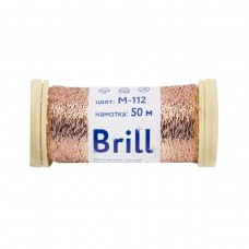Нитки для вышивания "Gamma"   "Brill" мулине М   металлик   100\% полиэстер   5 x  50 м M-112 под бронзу