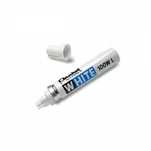 "Pentel"   Маркер перманентный White, белый   5.5 - 6.5 мм   перо скошенное   1 шт. X100WL промышленный белый