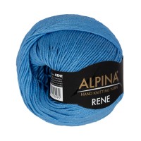 Пряжа ALPINA "RENE"   100\% мерсеризованный хлопок   10 шт. х  50 г  105 м ± 5 м №087 бл.синий
