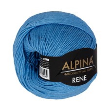 Пряжа ALPINA "RENE"   100\% мерсеризованный хлопок   10 шт. х  50 г  105 м ± 5 м №087 бл.синий