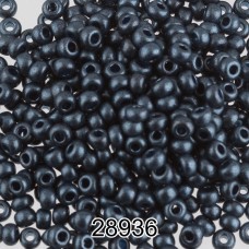 Бисер Чехия круглый 4   10/0   2.3 мм  500 г 28936 (Ф318) т.синий
