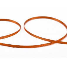 Лента атласная 3 мм ( 1/8 ")  "Gamma"   AL-3P   двухстор.   91.4 м №051 св-коричневый