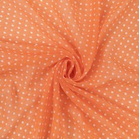 Ткань PC-05   Chiffon   68 г/кв.м ± 5 г/кв.м  147 см ± 2 см  100\% полиэстер  №5 оранжевый/белый