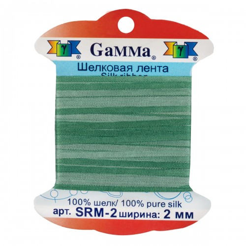 "Gamma"   шелковая   SRM-2   ФАСОВКА   0.2 -  2 мм  9.1 м ± 0.5 м M020 св.зеленый/зеленый
