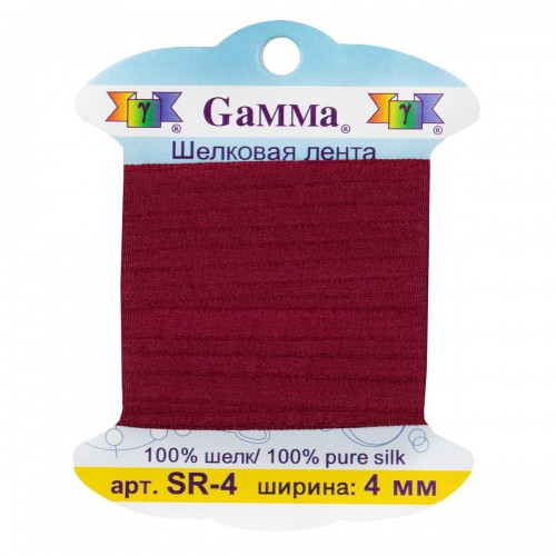 "Gamma"   шелковая   SR-4   ФАСОВКА   0.2 -  4 мм  9.1 м ± 0.5 м №108 бордовый