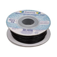 Шнур "Gamma"   2 мм  GCL-02   кожаный   10 м черный