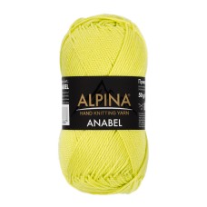 Пряжа ALPINA "ANABEL"   100\% мерсеризованный хлопок   10 шт. х  50 г  120 м ± 6 м №113 салатовый