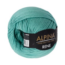 Пряжа ALPINA "RENE"   100\% мерсеризованный хлопок   10 шт. х  50 г  105 м ± 5 м №3849 св.зелено-бирюзовый