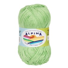 Пряжа ALPINA "XENIA"   100\% мерсеризованный хлопок   10 шт. х  50 г  240 м ± 10 м №128 св.зелёный