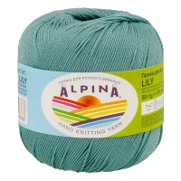 Пряжа ALPINA "LILY"   100\% мерсеризованный хлопок   10 шт. х  50 г  175 м ± 5 м №049 св.бирюзовый