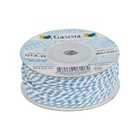Шнур "Gamma"   2 мм  GTX-25   бечевка   25 м ± 0.5 м №073/001 голубой/белый