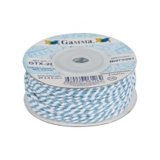Шнур "Gamma"   2 мм  GTX-25   бечевка   25 м ± 0.5 м №073/001 голубой/белый