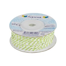 Шнур "Gamma"   2 мм  GTX-25   бечевка   25 м ± 0.5 м №057/001 салатовый/белый