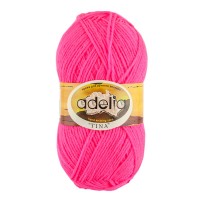 Пряжа ADELIA "TINA"   100\% акрил   5 шт. х  100 г  308 м ± 10 м №169 неон.розовый