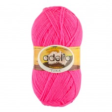 Пряжа ADELIA "TINA"   100\% акрил   5 шт. х  100 г  308 м ± 10 м №169 неон.розовый