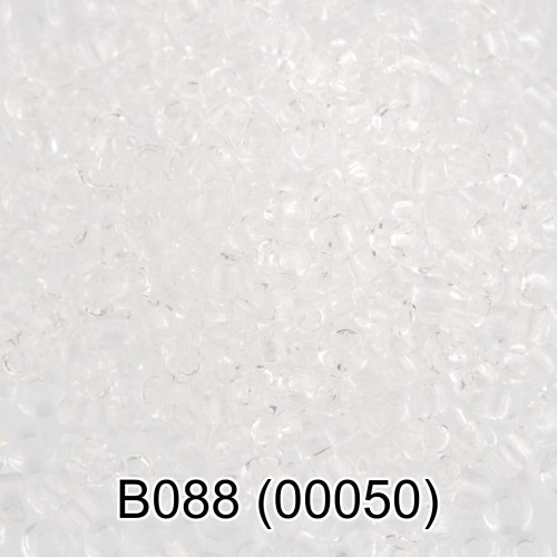 Бисер Чехия "GAMMA" круглый 2   10/0   2.3 мм  50 г  1-й сорт B088 прозрачный ( 00050 )