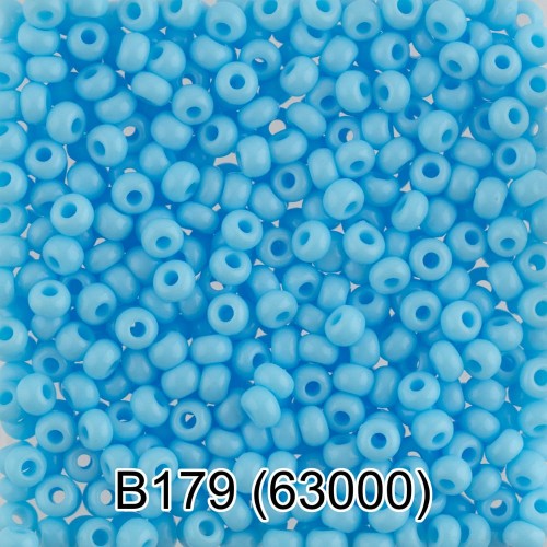 Бисер Чехия "GAMMA" круглый 2   10/0   2.3 мм  50 г  1-й сорт B179 св.голубой ( 63000 )