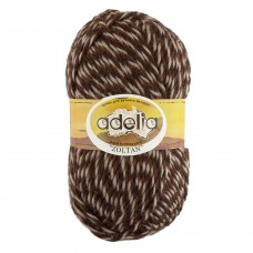 Пряжа ADELIA "ZOLTAN"   100\% шерсть   5 шт. х  100 г  115 м ± 5 м №139 бежевый-коричневый