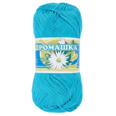 Пряжа СПБ "Ромашка"   100\% мерсеризованный хлопок    4 шт. х  75 г  320 м №3006 св.морская волна