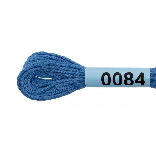 Нитки для вышивания "Gamma"    мулине  ( 0001-0206 )  100\% хлопок   24 x  8 м №0084 синий