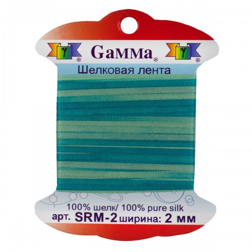 "Gamma"   шелковая   SRM-2   ФАСОВКА   0.2 -  2 мм  9.1 м ± 0.5 м M128 бл.зеленый/бирюзовый