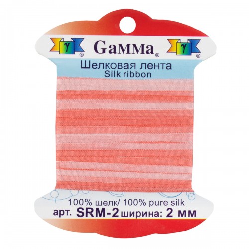 "Gamma"   шелковая   SRM-2   ФАСОВКА   0.2 -  2 мм  9.1 м ± 0.5 м M016 коралловый/бл.розовый