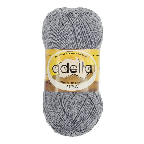 Пряжа ADELIA "AURA"   100\% акрил   10 шт. х  50 г  250 м ± 5 м №012 св. серый