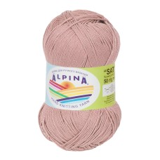 Пряжа ALPINA "SATI"   100\% мерсеризованный хлопок   10 шт. х  50 г  170 м ± 10 м №452 серо-розовый