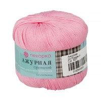 Пряжа Пехорская ПТ "Ажурная"   100\% мерсеризованный хлопок   10 шт. х  50 г  280 м №020 розовый