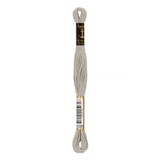 Нитки для вышивания "Anchor"   мулине   100\% хлопок   12 x  8 м 0398 св. серый