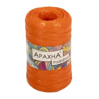 Пряжа ARACHNA "Raffia"   100\% полипропилен   5 шт. х  50 г ± 10 г  200 м ± 12 м №13 оранжевый