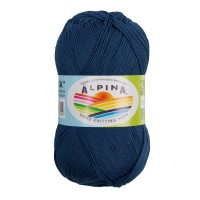 Пряжа ALPINA "XENIA"   100\% мерсеризованный хлопок   10 шт. х  50 г  240 м ± 10 м №101 синий
