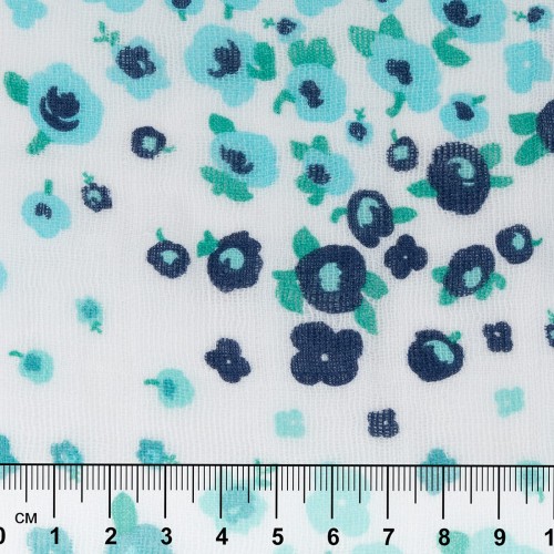Ткань "PEPPY"   Ткань муслиновая   ФАСОВКА   EMBRACE   100\% хлопок   100 х  125 см  Shannon Fabrics floral fields teal