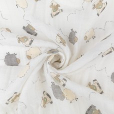 Ткань "PEPPY"   Ткань муслиновая   ФАСОВКА   EMBRACE   100\% хлопок   100 х  125 см  Shannon Fabrics lambie steel