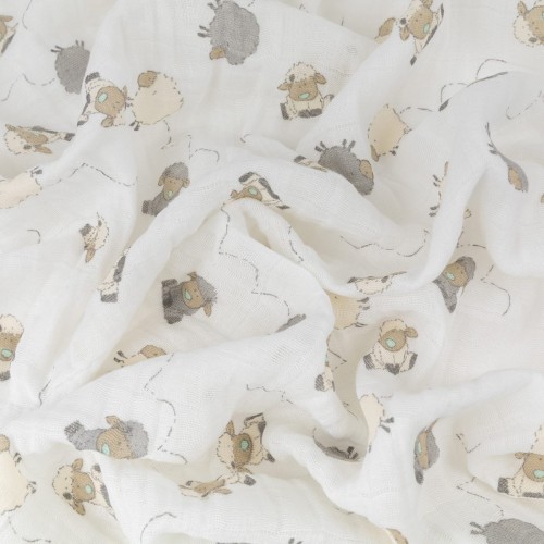 Ткань "PEPPY"   Ткань муслиновая   ФАСОВКА   EMBRACE   100\% хлопок   100 х  125 см  Shannon Fabrics lambie steel