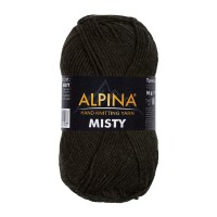 Пряжа ALPINA "MISTY"   70\% хлопок, 30\% шерсть   10 шт. х  50 г  105 м ± 5 м №02 ЧЕРНЫЙ