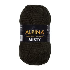 Пряжа ALPINA "MISTY"   70\% хлопок, 30\% шерсть   10 шт. х  50 г  105 м ± 5 м №02 ЧЕРНЫЙ