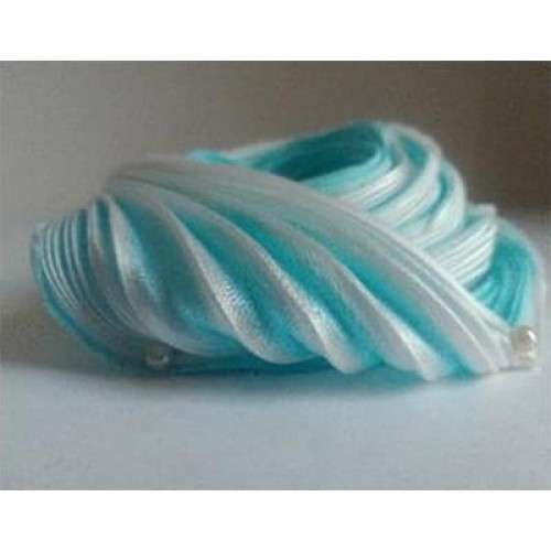 Лента декоративная "Floranta" Shibori   (Шибори)   120 мм  20 см №111e бело-голубой