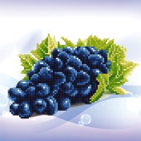 Кристальная (алмазная) мозаика  "ФРЕЯ" ALV-5 06   "Виноград"   СК/Уценка 25 х 25 см
