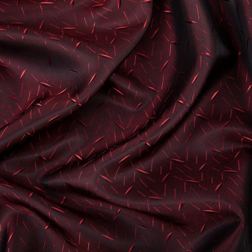 Ткань подкладочная "Gamma"   Taffeta с рисунком   JTR   52\% полиэстер, 48\% вискоза   145 см ± 2 см №049 бордово-черный