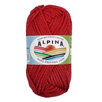 Пряжа ALPINA "GARRY"   100\% мерсеризованный хлопок   10 шт. х  50 г  50 м ± 2 м №07 рубин (т.красный)