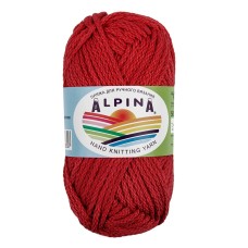 Пряжа ALPINA "GARRY"   100\% мерсеризованный хлопок   10 шт. х  50 г  50 м ± 2 м №07 рубин (т.красный)