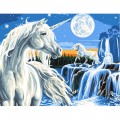 Канва/ткань с рисунком Grafitec серия 11.000 60 см х 50 см 11.891 Магический единорог