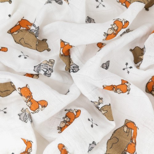 Ткань "PEPPY"   Ткань муслиновая   ФАСОВКА   EMBRACE   100\% хлопок   100 х  125 см  Shannon Fabrics emcritterromp sand