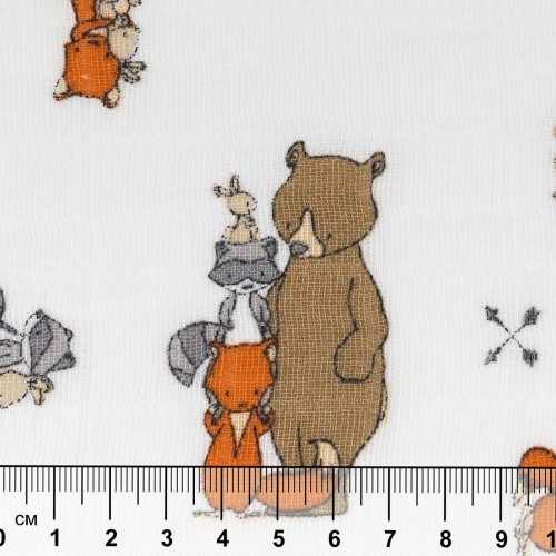 Ткань "PEPPY"   Ткань муслиновая   ФАСОВКА   EMBRACE   100\% хлопок   100 х  125 см  Shannon Fabrics emcritterromp sand