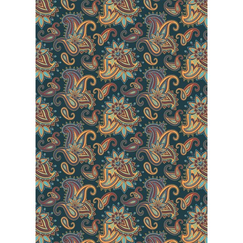 Ткань для пэчворка PEPPY   СКАЗОЧНЫЙ ВОСТОК   ФАСОВКА   50 x 55 см  146 г/кв.м ± 5   100\% хлопок СВ-09 т.бирюзовый
