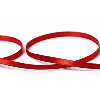 Лента атласная 6 мм ( 1/4 ")  "Gamma"   33 м ± 2 м №123 коричнево-бордовый
