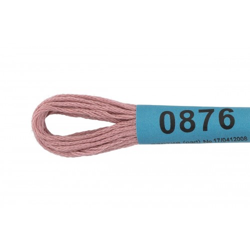 Нитки для вышивания "Gamma"    мулине  ( 0820-3070 )  100\% хлопок   24 x  8 м №0876 гр. розов.